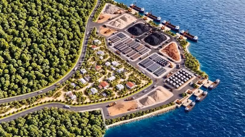 The design of the Yen Binh cargo handling port complex, which begins construction on October 29. (Photo: NDO)