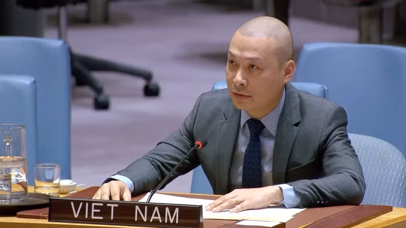 Minister-Counsellor Nguyen Hoang Nguyen, Chargé d'Affaires ad interim of the Permanent Mission of Viet Nam to the UN (Photo: VNA)