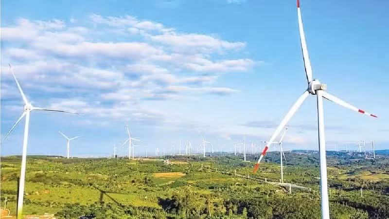 Ea Nam wind farm, Dak Lak. (Photo: TRUNG NAM)