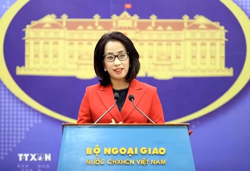 Spokesperson of the Ministry of Foreign Affairs Pham Thu Hang (Photo: VNA)