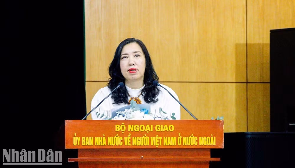 Deputy Minister of Foreign Affairs Le Thi Thu Hang speaks at the workshop. (Photo: NDO)