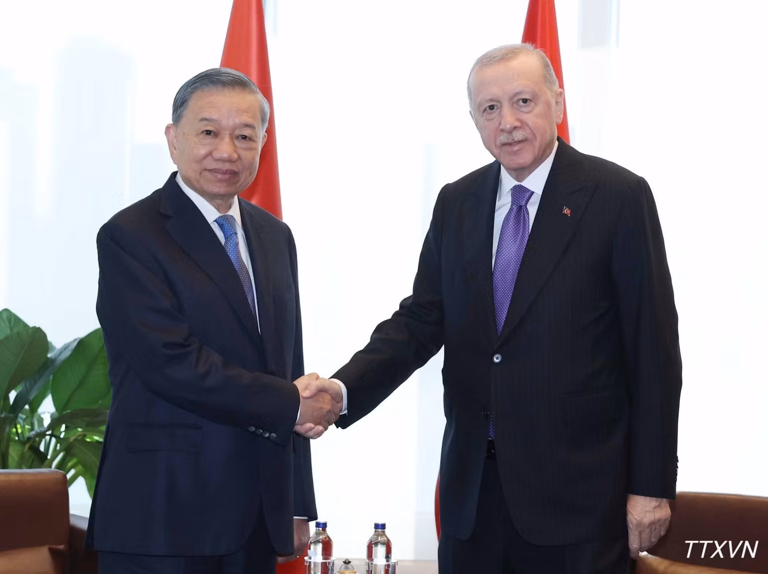 General Secretary and President To Lam meets Turkish President Recep Tayyip Erdogan. (Photo: VNA)