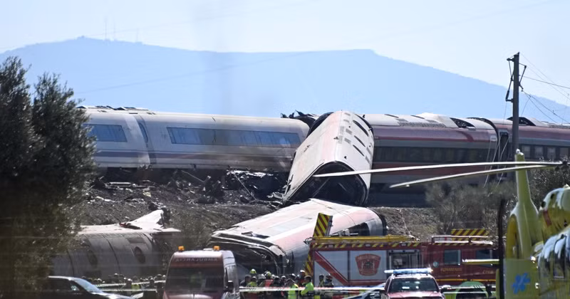 The scene of the high-speed train accident in Toledo province, Spain on October 28. (Photo: Xinhua)