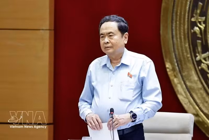 National Assembly Chairman Tran Thanh Man speaks at the event (Photo: VNA)