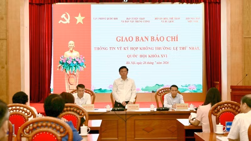 The press briefing on the first extraordinary session of the 16th National Assembly (Photo: nhandan.vn)