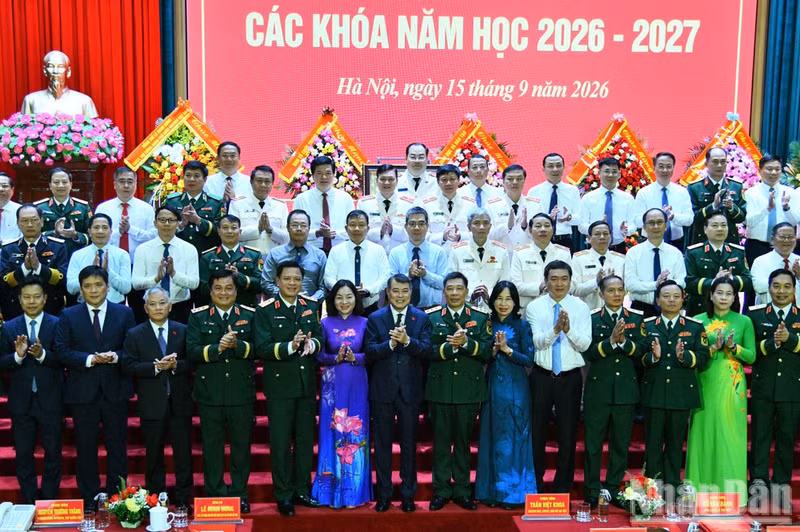 Prime Minister Le Minh Hung attends the opening of the 2026-2027 academic year at the National Defence Academy in Ha Noi on September 15. (Photo: nhandan.vn)