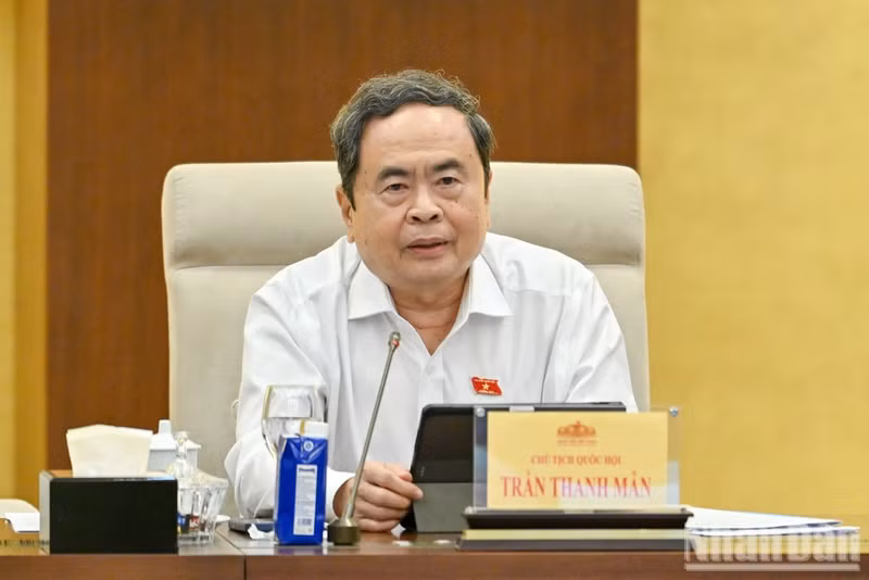 NA President Tran Thanh Man at the meeting (Photo: nhandan.vn)