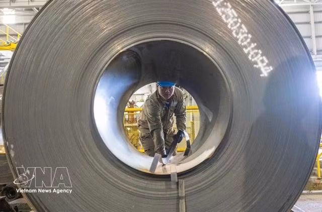 Steel products of Hoa Phat Group. (Photo: VNA)