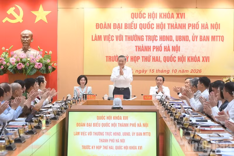 An overview of the working session (Photo: nhandan.vn)
