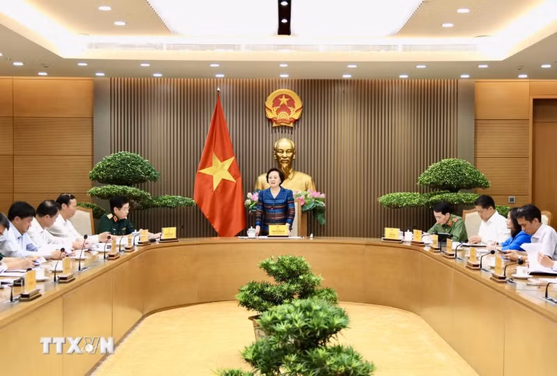 Deputy Prime Minister Pham Thi Thanh Tra speaks at the event. (Photo: VNA)