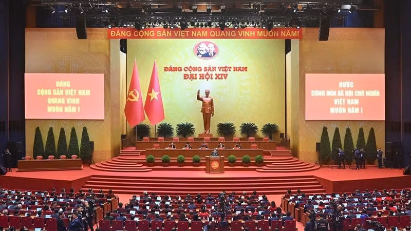 A panoramic view of the preparatory session of the 14th National Party Congress. (Photo: DUY LINH)