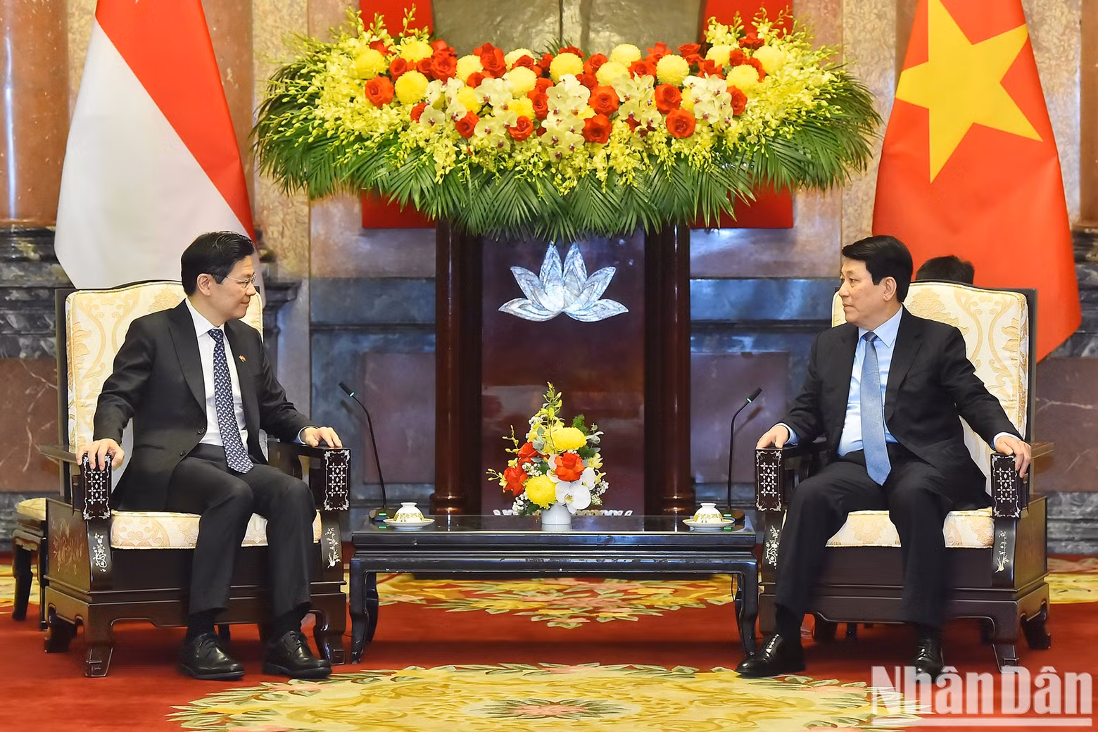 President Luong Cuong receives Singaporean PM Lawrence Wong. President Luong Cuong receives Singaporean PM Lawrence Wong.