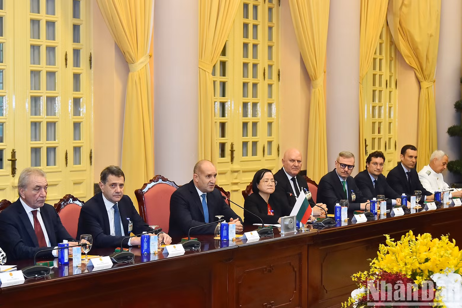President Rumen Radev and Bulgarian delegation at the event.