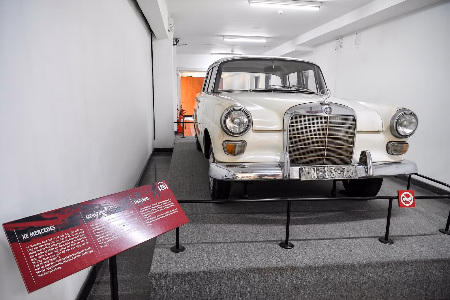 Also preserved is one of the Mercedes cars used by President Nguyen Van Thieu. Also preserved is one of the Mercedes cars used by President Nguyen Van Thieu.