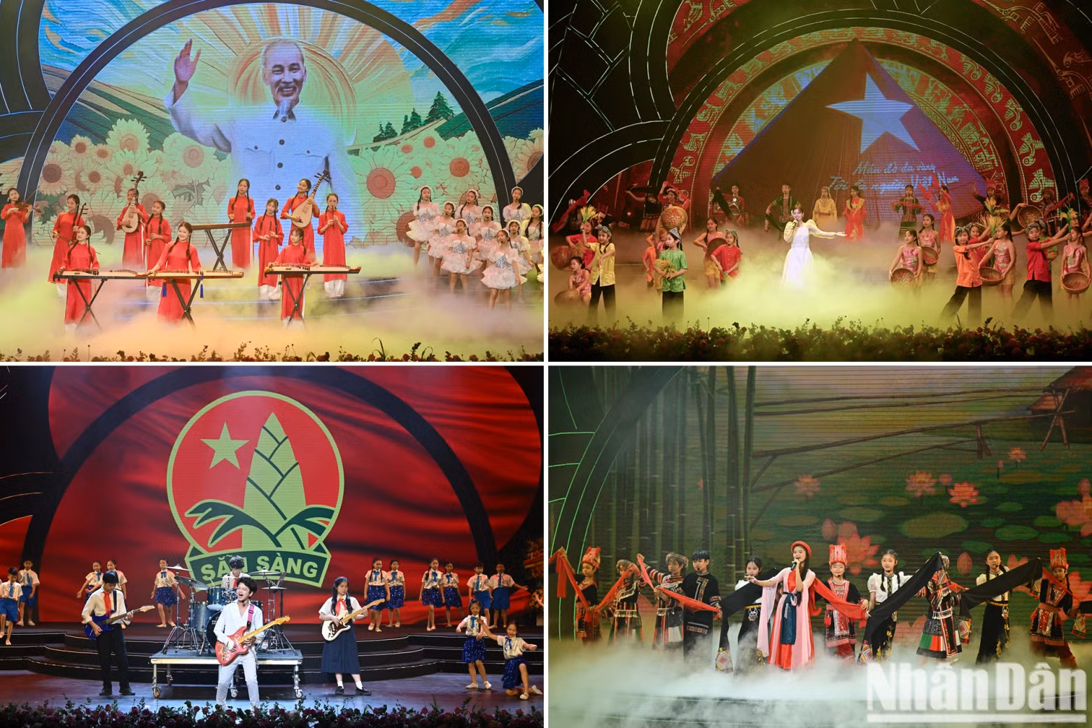 Art performances at the ceremony held in Ha Noi on May 15 to honour winners of Uncle Ho's Good Grandchildren’ title