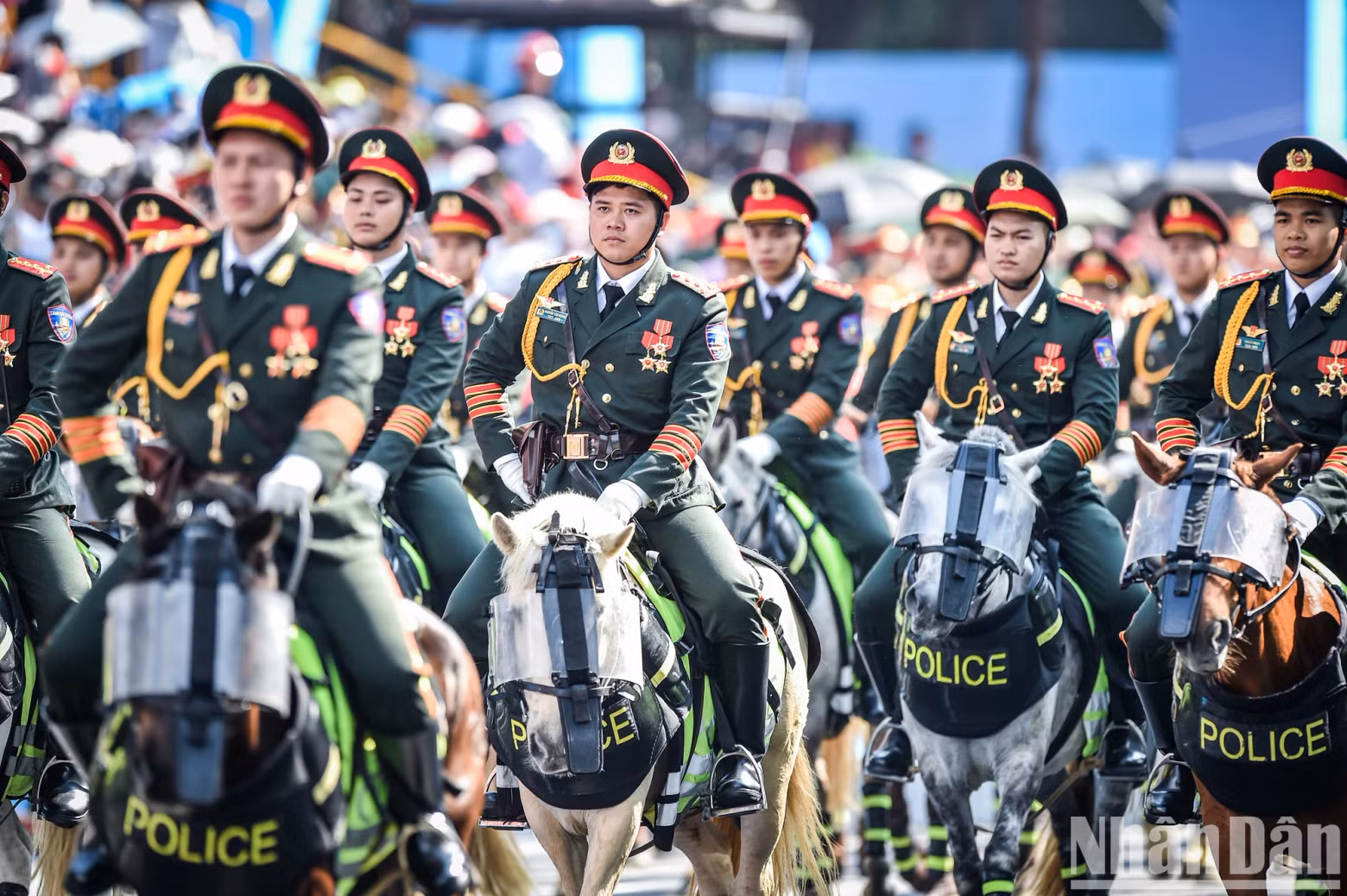The Mounted Mobile Police formation. The Mounted Mobile Police formation.