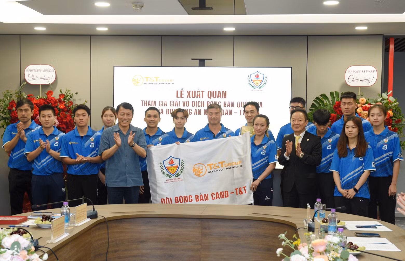 The ceremony in preparation for the 42nd Nhan Dan Newspaper National Table Tennis Championship, PetroVietnam Cup (PVCFC) 2024.