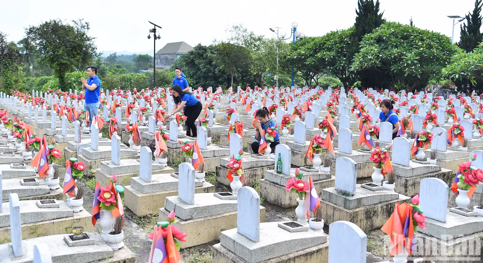 The Vietnam – Laos International Martyrs' Cemetery is now home to the tombs of over 11,000 voluntary soldiers and military experts who sacrificed on Lao battlefields.