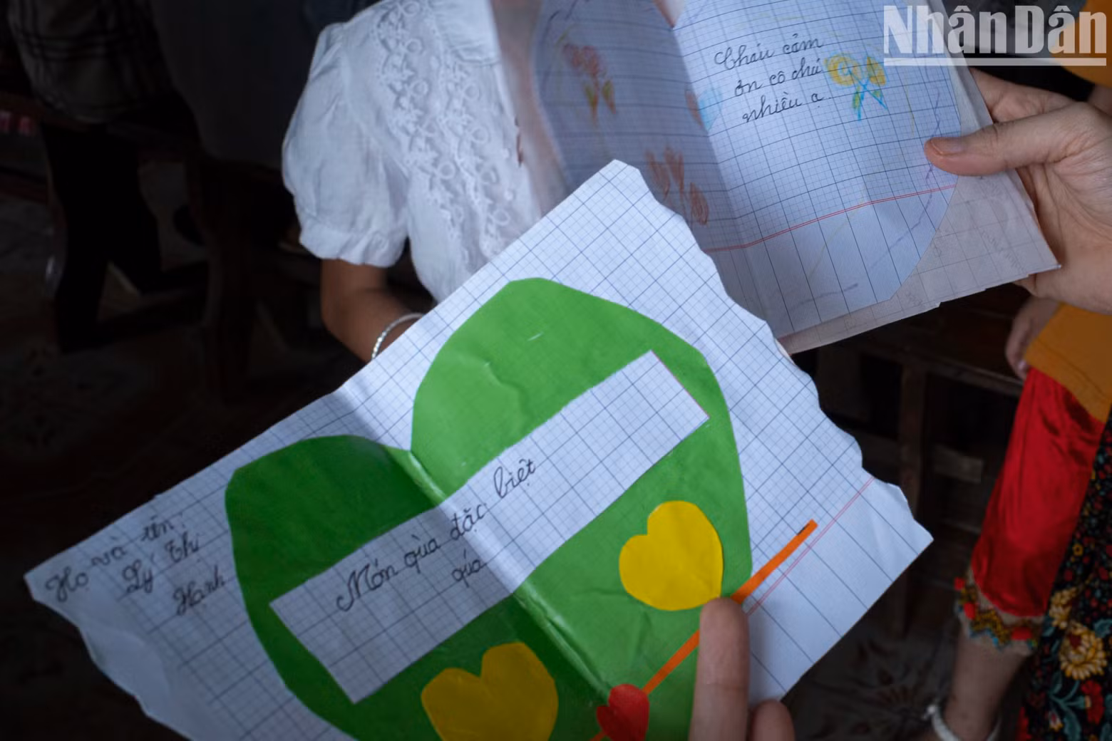 Thank-you cards from children at Khau Bung School.