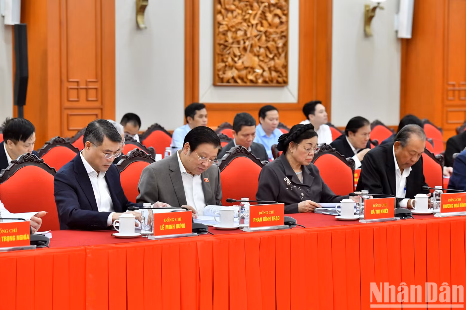 Incumbent and former Party and State leaders attend the conference.
