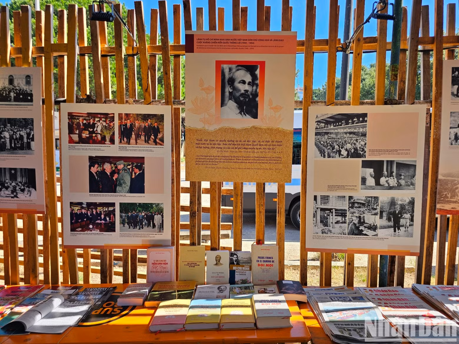 This year, Vietnam’s exhibition space features numerous images and materials about major events in Vietnam, such as the 70th anniversary of the Dien Bien Phu Victory.