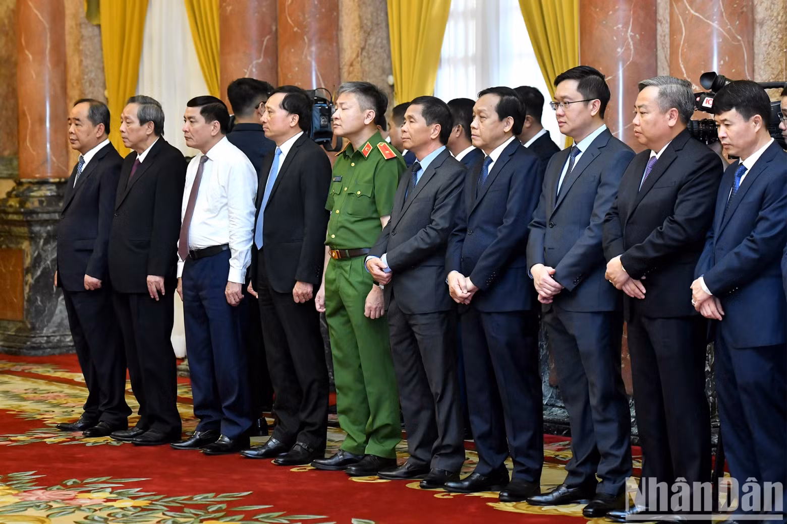 Delegates attend the ceremony.
