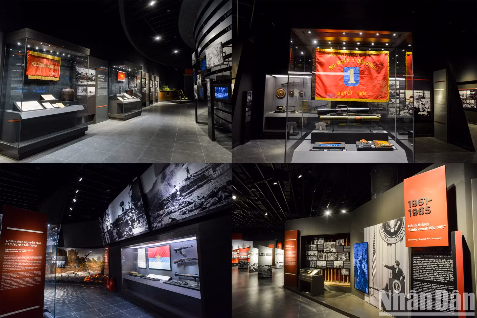 Six exhibition areas are dedicated to different themes, arranged chronologically.