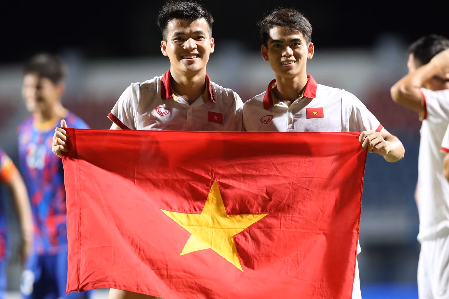 The happiness of Vietnamese players. (Photo: vietnamnet) The happiness of Vietnamese players. (Photo: vietnamnet)