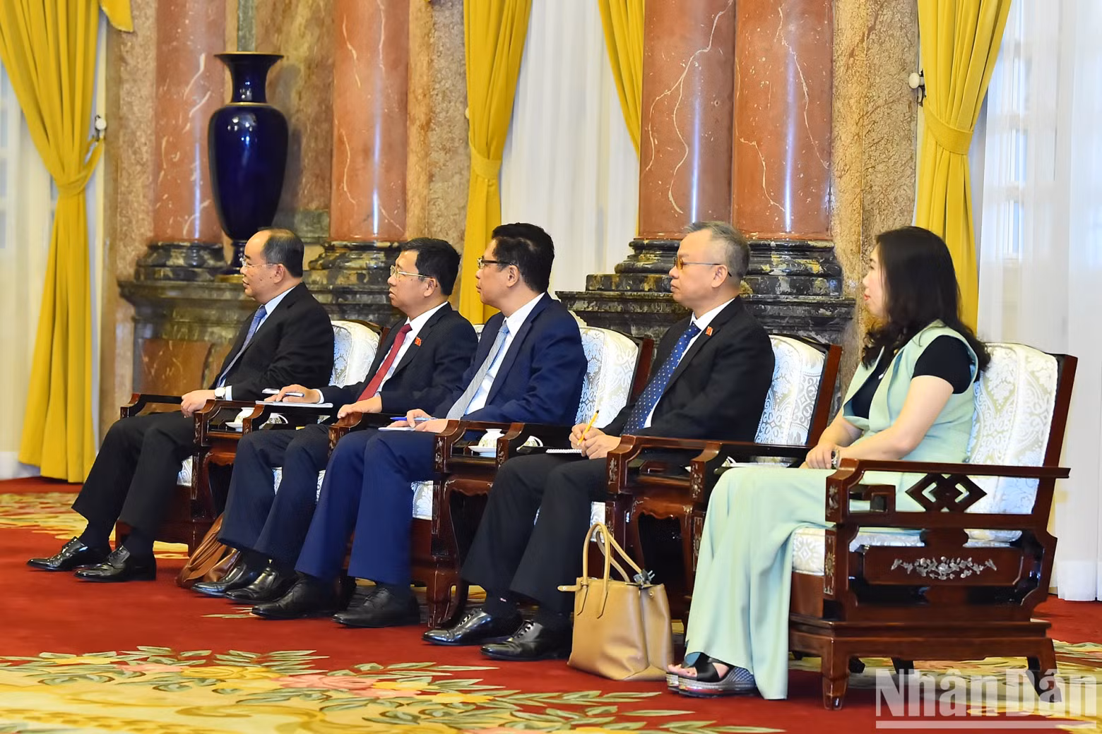 Vietnamese delegates at the reception.