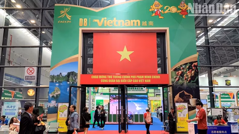 Vietnamese pavilion at the China-ASEAN Expo 2023. (Photo: HUU HUNG) Vietnamese pavilion at the China-ASEAN Expo 2023. (Photo: HUU HUNG)
