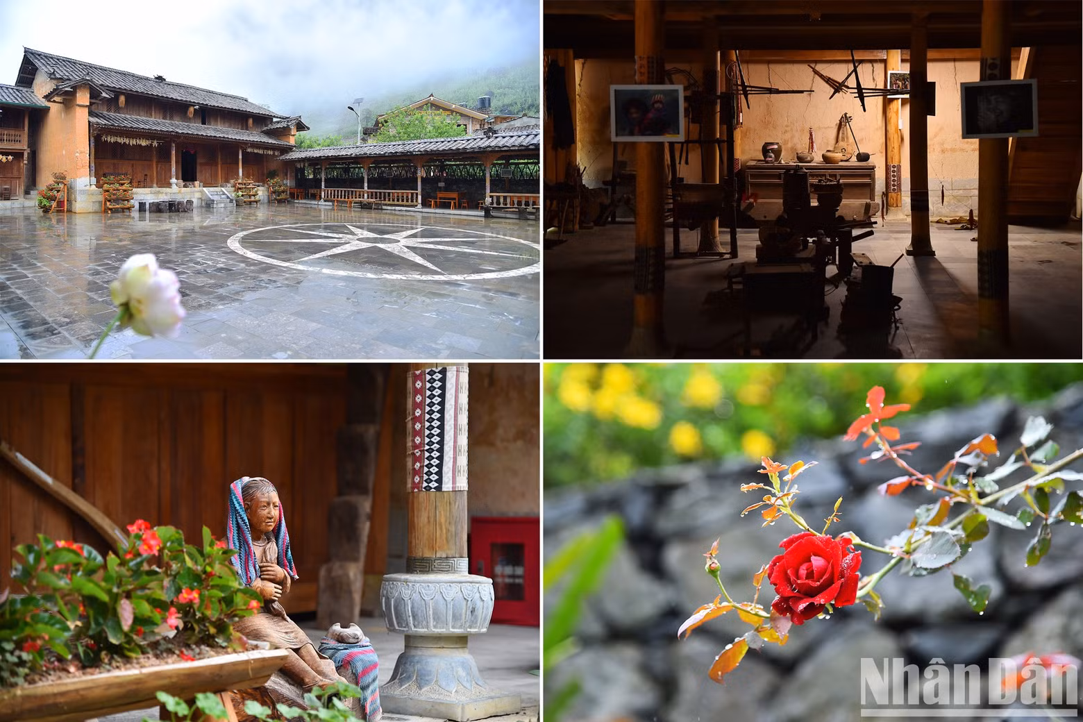 The H'Mong Meo Vac Village leans against the mountain and is hidden in the mist. The village preserves the traditional architecture and culture of the H'Mong people. It is like like a flower blooming in the mountains of the Northeast.