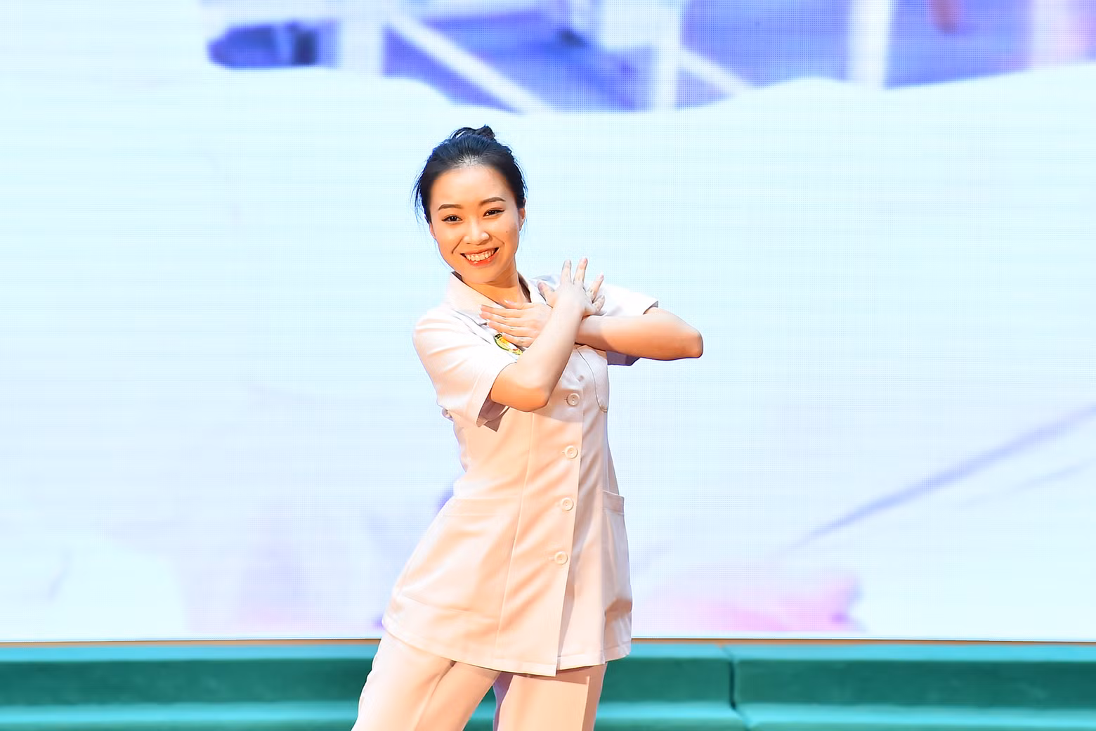 The competitions are an opportunity for women of the Military Medical Academy to show off their charm, talent and creativity.