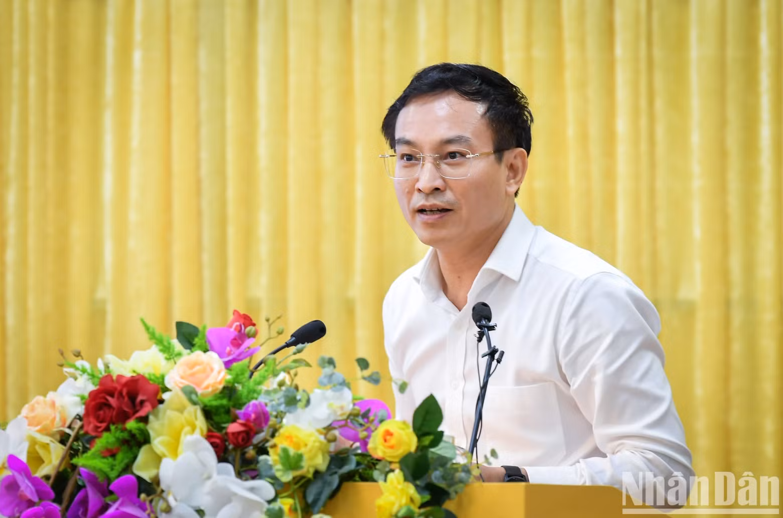 Associate Professor, Dr Bui Van Huyen, Director of the Institute of Economics, Ho Chi Minh National Academy of Politics, shares "Green growth model in Nam Dinh: Resources and motivation".
