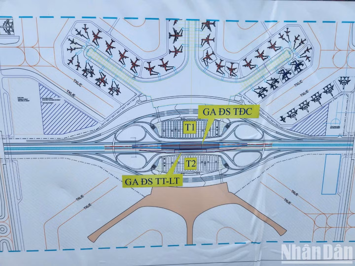 The location of the high-speed railway station is located in front of the T1 terminal of Long Thanh Airport. The location of the high-speed railway station is located in front of the T1 terminal of Long Thanh Airport.