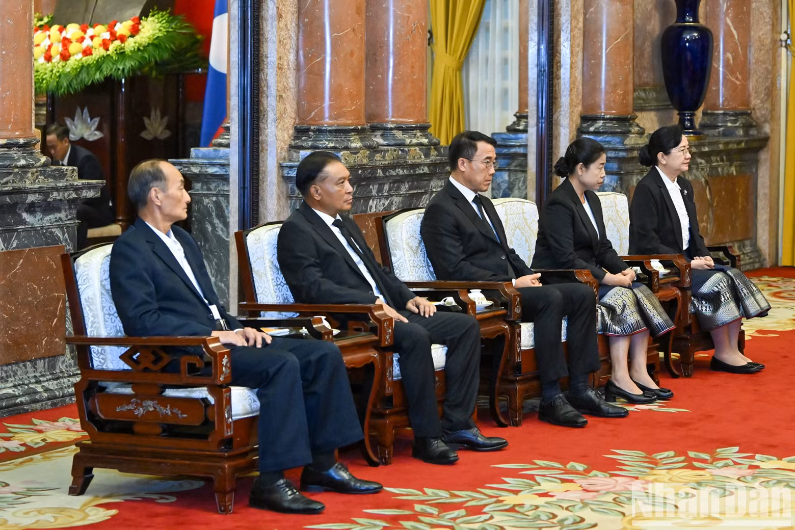 Delegates accompanying Vice President Pany Yathotou attend the reception.