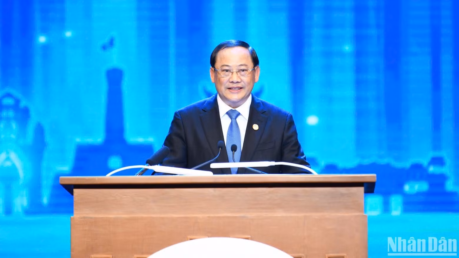 Lao Prime Minister Sonexay Siphandone speaks at the opening ceremony of the P4G 2025 Summit. (Photo: DUY LINH) Lao Prime Minister Sonexay Siphandone speaks at the opening ceremony of the P4G 2025 Summit. (Photo: DUY LINH)