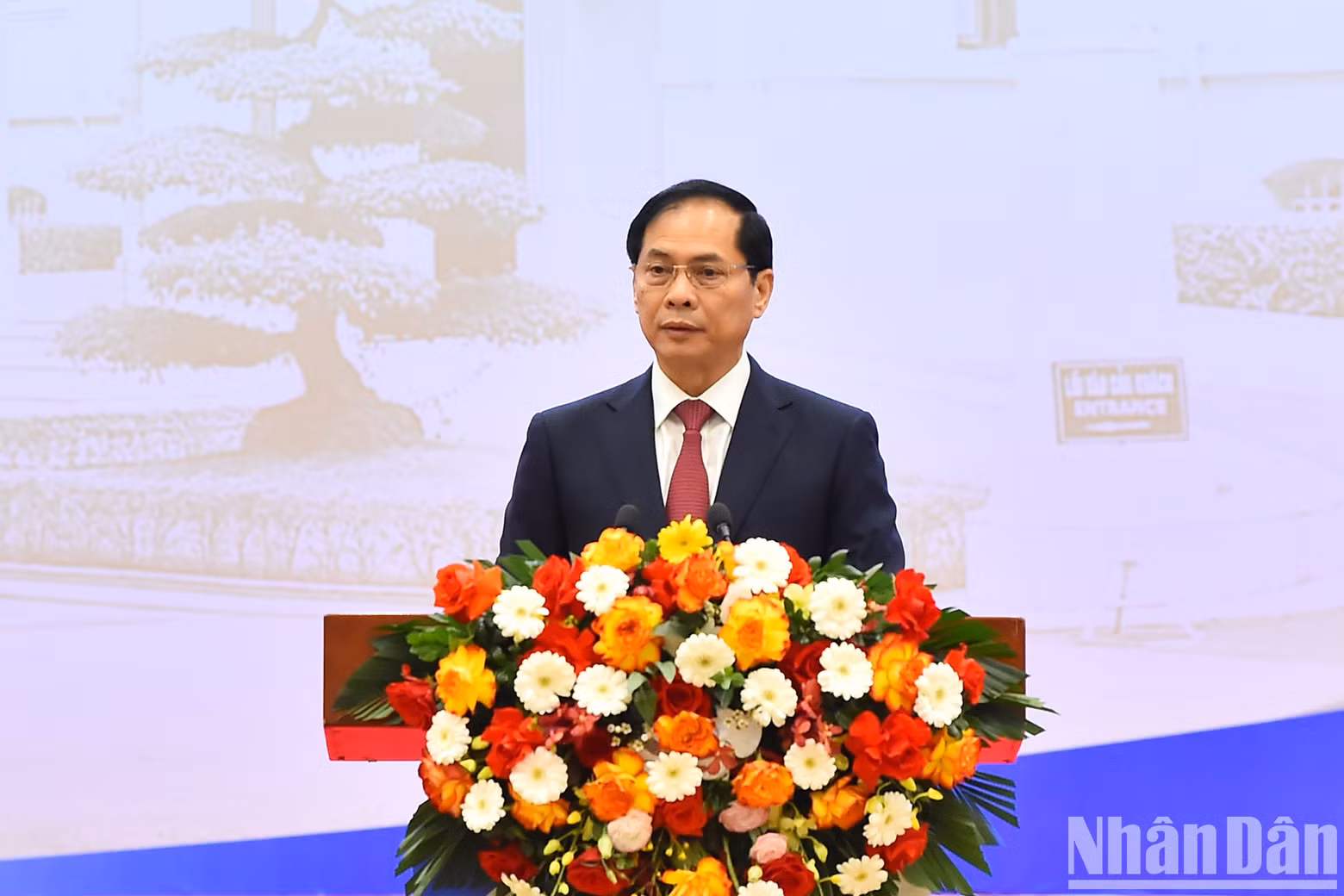 Minister of Foreign Affairs Bui Thanh Son speaks at the opening ceremony.