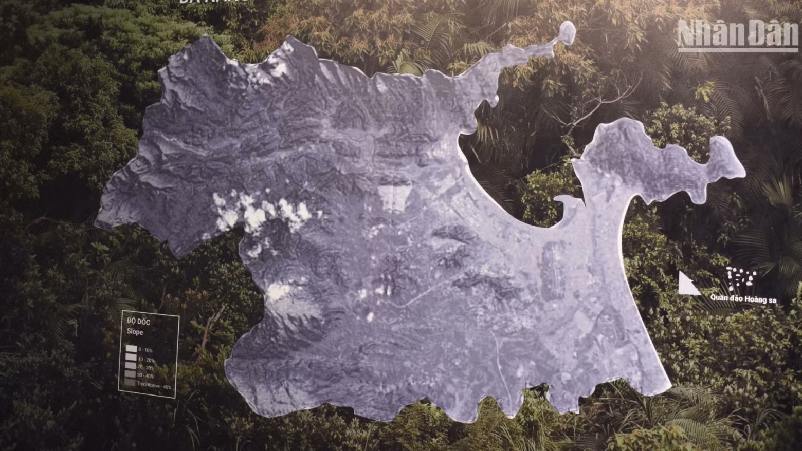 Topographic map of Da Nang. (Photo: ANH DAO) Topographic map of Da Nang. (Photo: ANH DAO)
