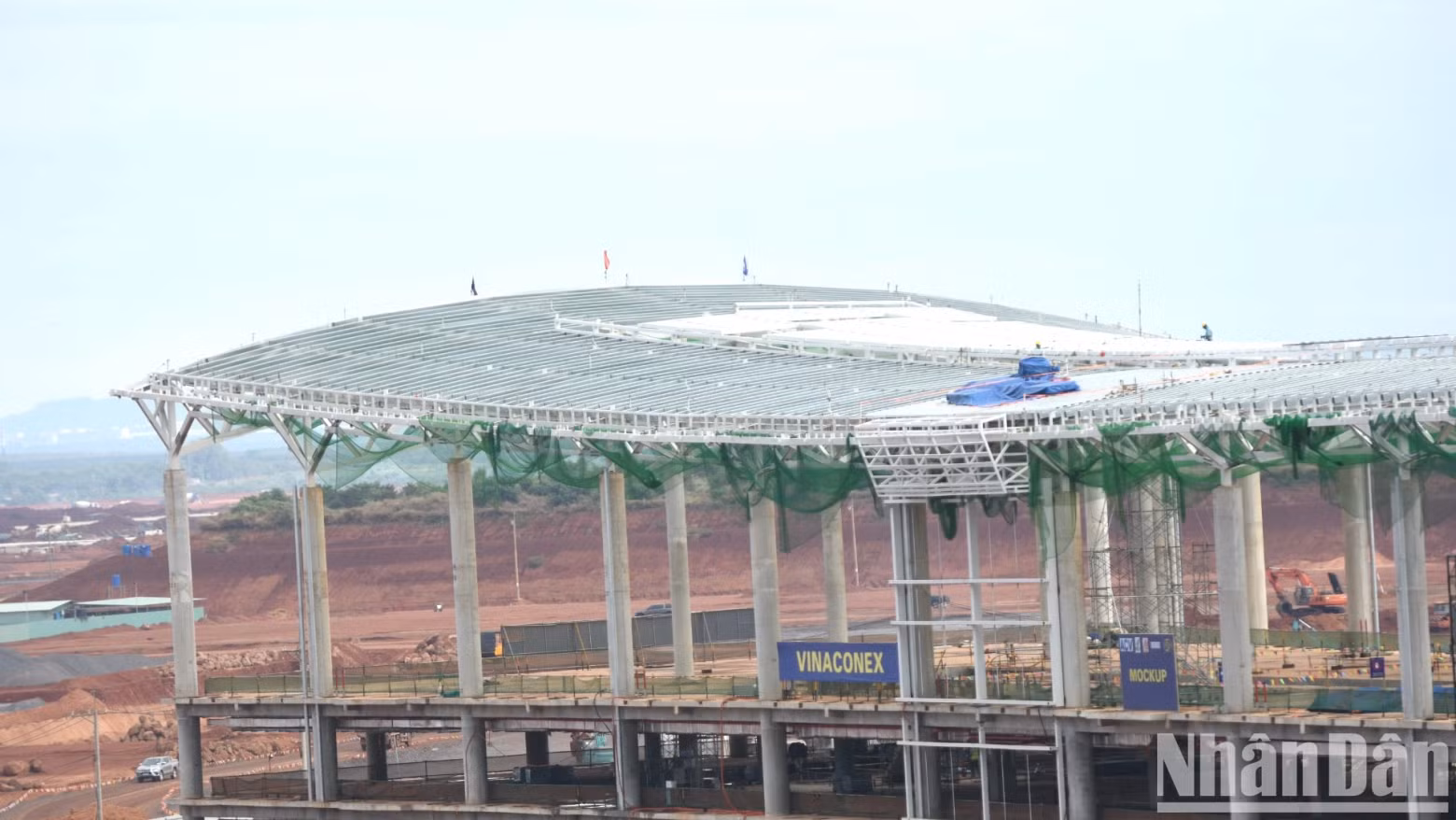 Roof of the Long Thanh Airport passenger terminal.