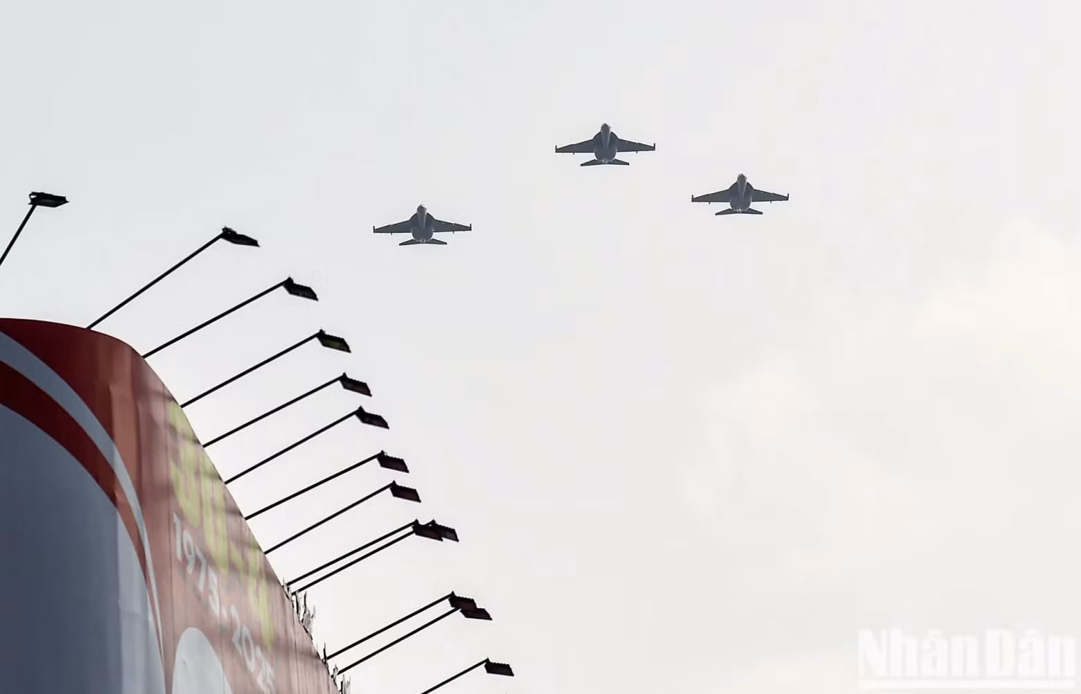 Yak-130 aircrafts soaring over Ho Chi Minh City.