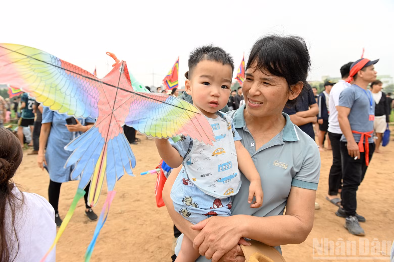 Children are introduced to kites from a young age.