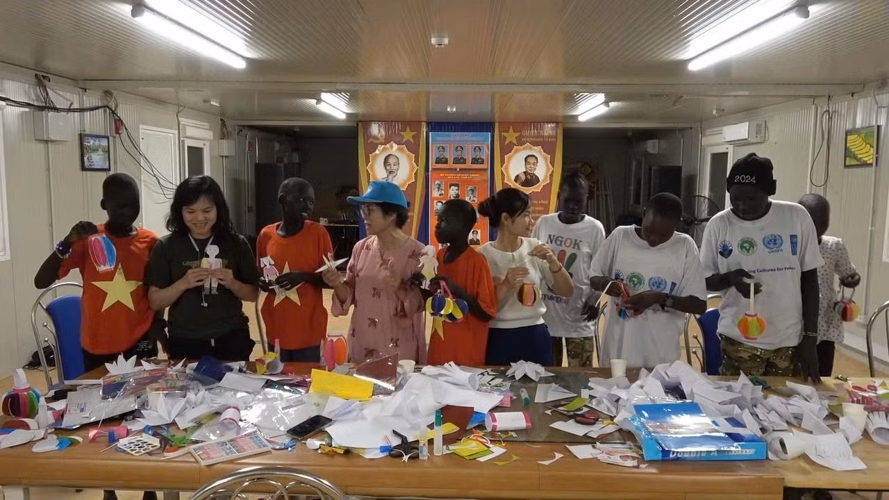 Crafts created with the children’s joy and excitement.