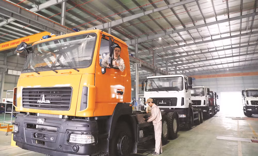 Highly skilled workers at the Maz Asia automobile plant in Kim Dong District, Hung Yen Province.