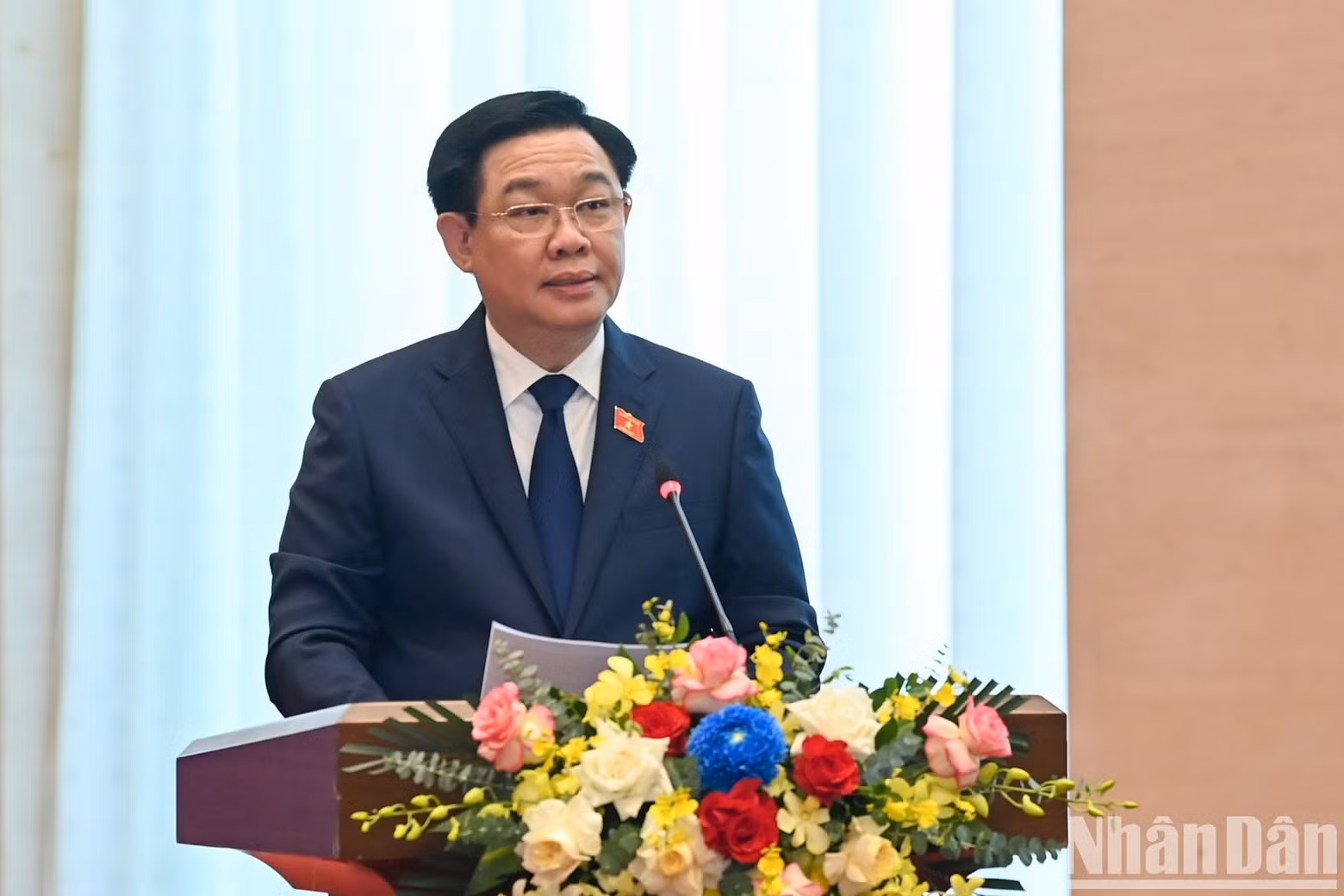 National Assembly Chairman Vuong Dinh Hue delivers his opening speech. National Assembly Chairman Vuong Dinh Hue delivers his opening speech.