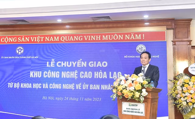 Deputy Prime Minister Tran Luu Quang spoke at the ceremony. (Photo: VGP)