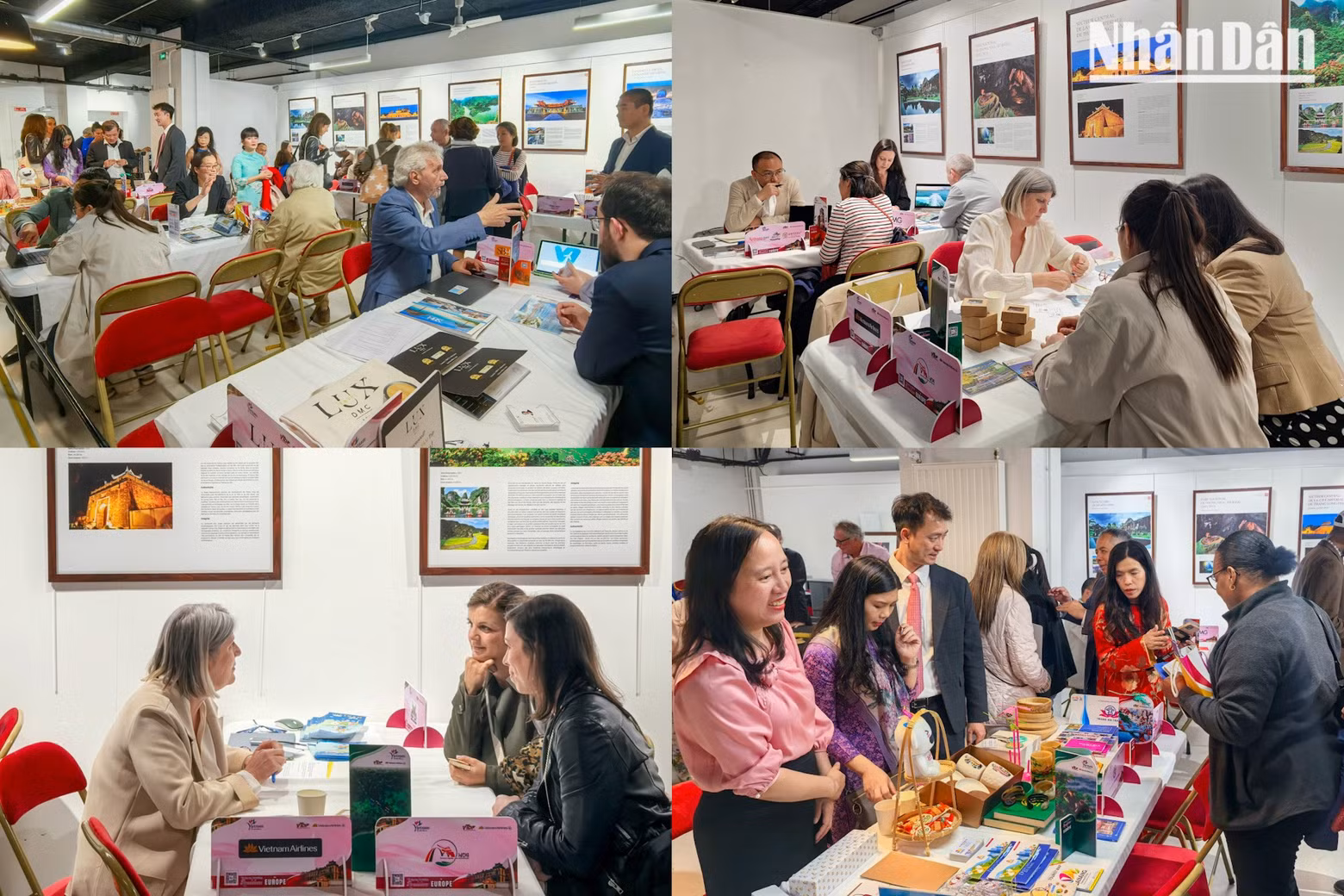 Tourism businesses from Viet Nam and France actively engaged in meetings, exchanged information, and explored cooperation opportunities during the networking session held on the afternoon of May 12. Tourism businesses from Viet Nam and France actively engaged in meetings, exchanged information, and explored cooperation opportunities during the networking session held on the afternoon of May 12.