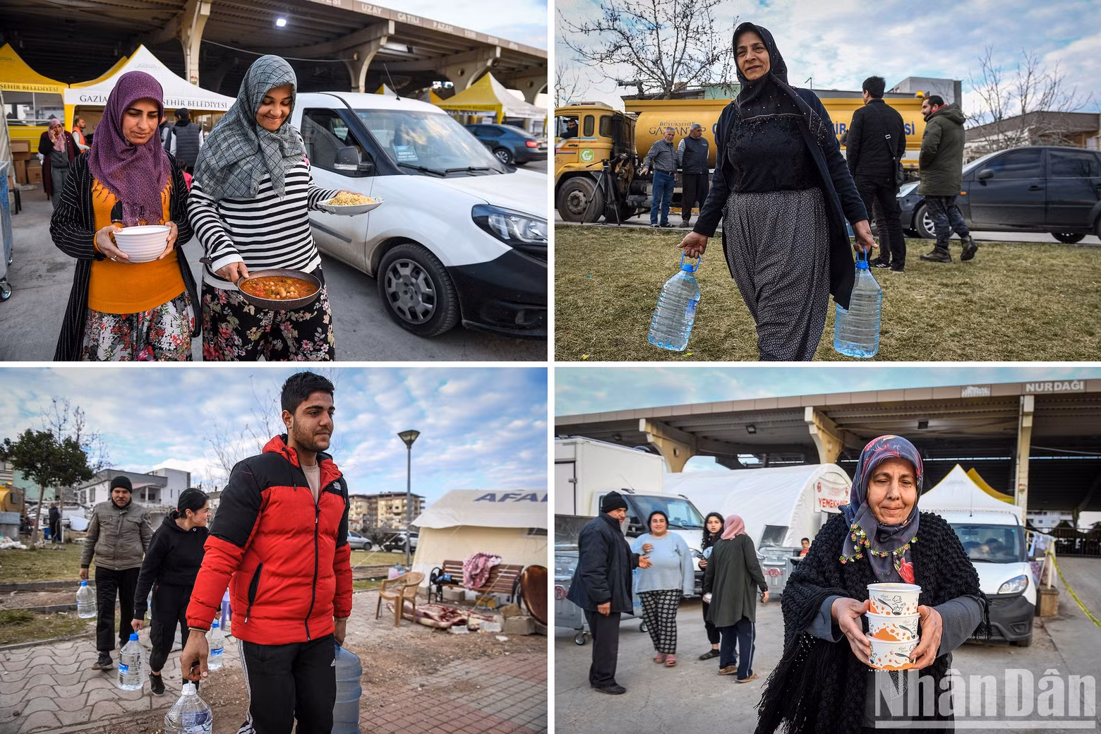 With food and clean water, the life of the people in the town of Nurdagi, Gaziantep Province, has been gradually stabilising.