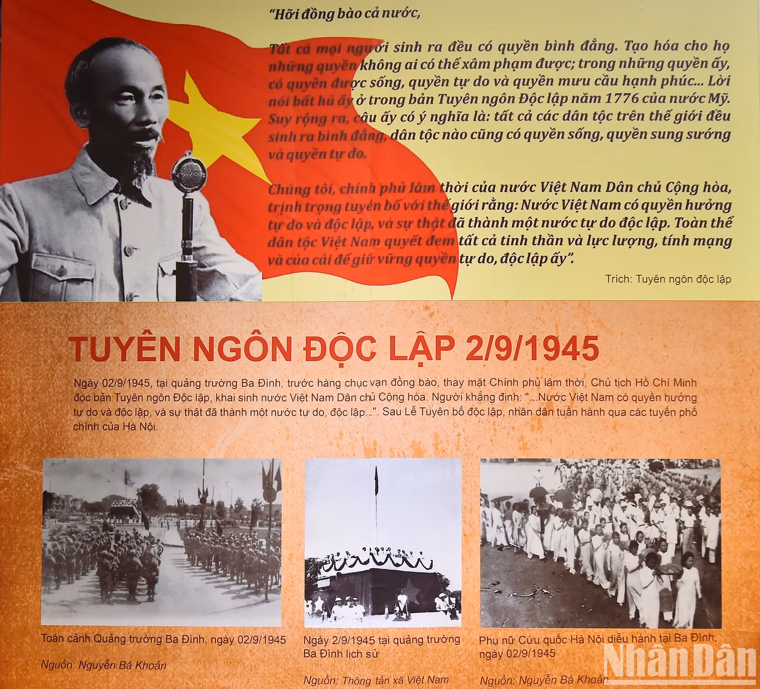 President Ho Chi Minh proclaimed Vietnam’s independence at Ba Dinh Square in Hanoi on September 2, 1945, formally founding the Democratic Republic of Vietnam.