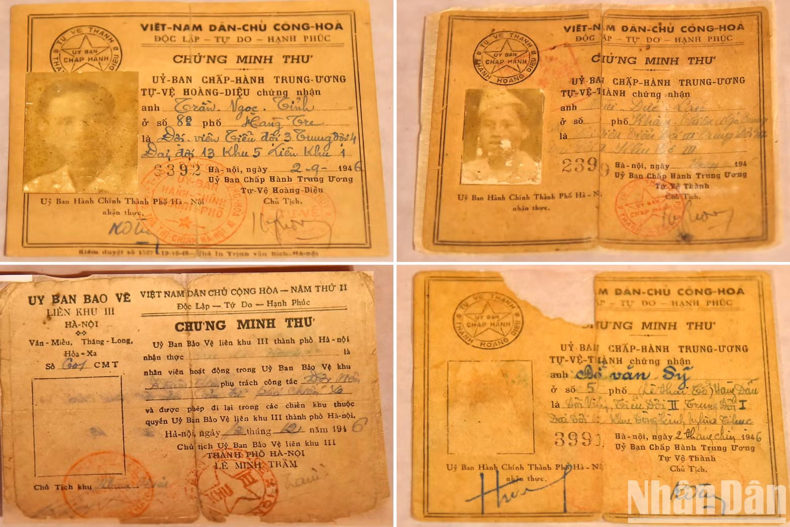 ID cards of self-defence soldiers.