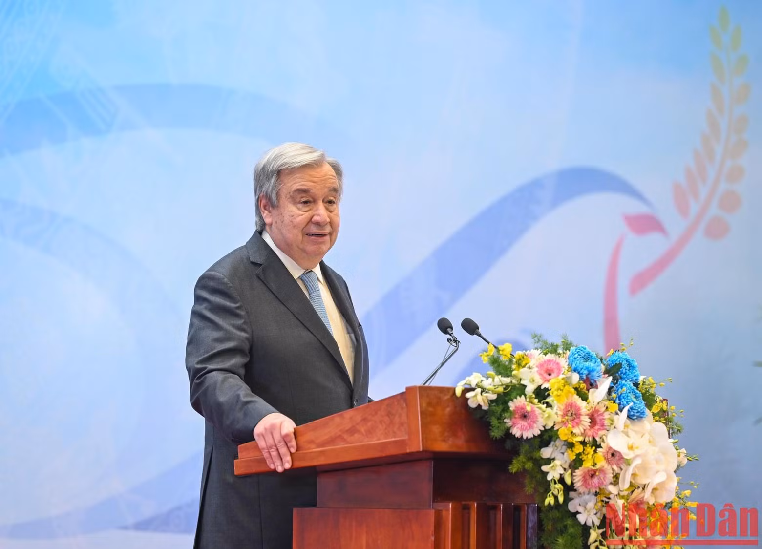United Nations Secretary-General António Guterres addresses the event. (Photo: NDO/Duy Linh) United Nations Secretary-General António Guterres addresses the event. (Photo: NDO/Duy Linh)